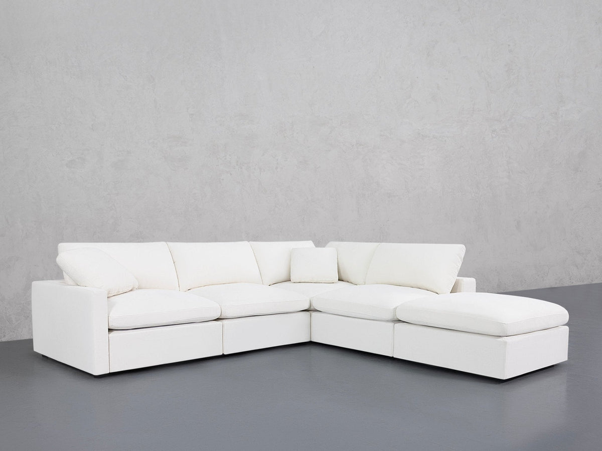 5-Seat Modular Corner Right Lounger Sectional (Thin Arms) - 7th Avenue