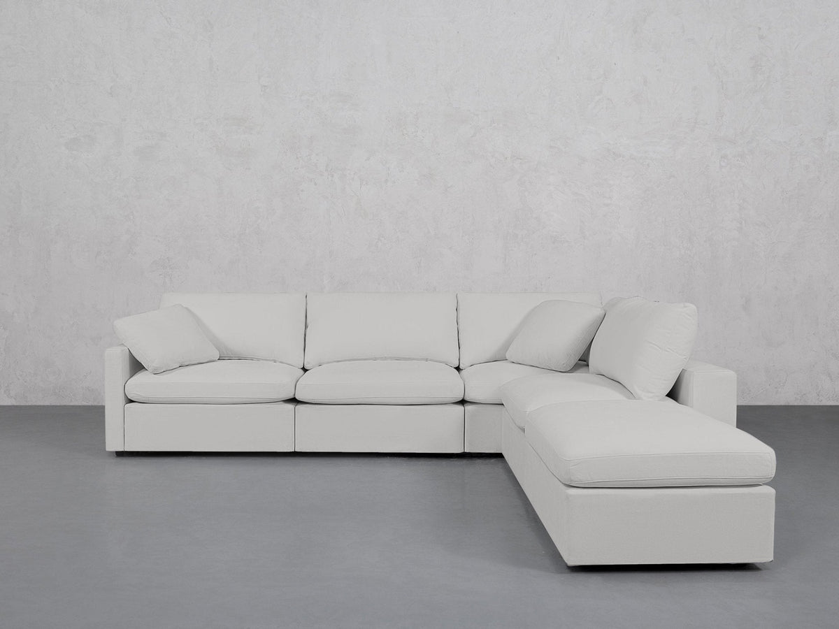 5-Seat Modular Corner Right Lounger Sectional (Thin Arms) - 7th Avenue