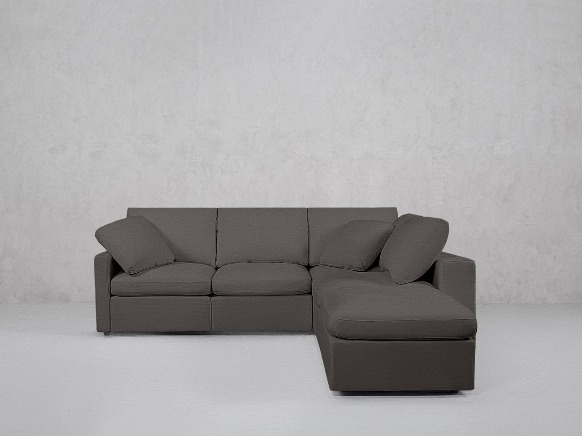 5-Seat Modular Corner Right Lounger Sectional (Thin Arms) - 7th Avenue