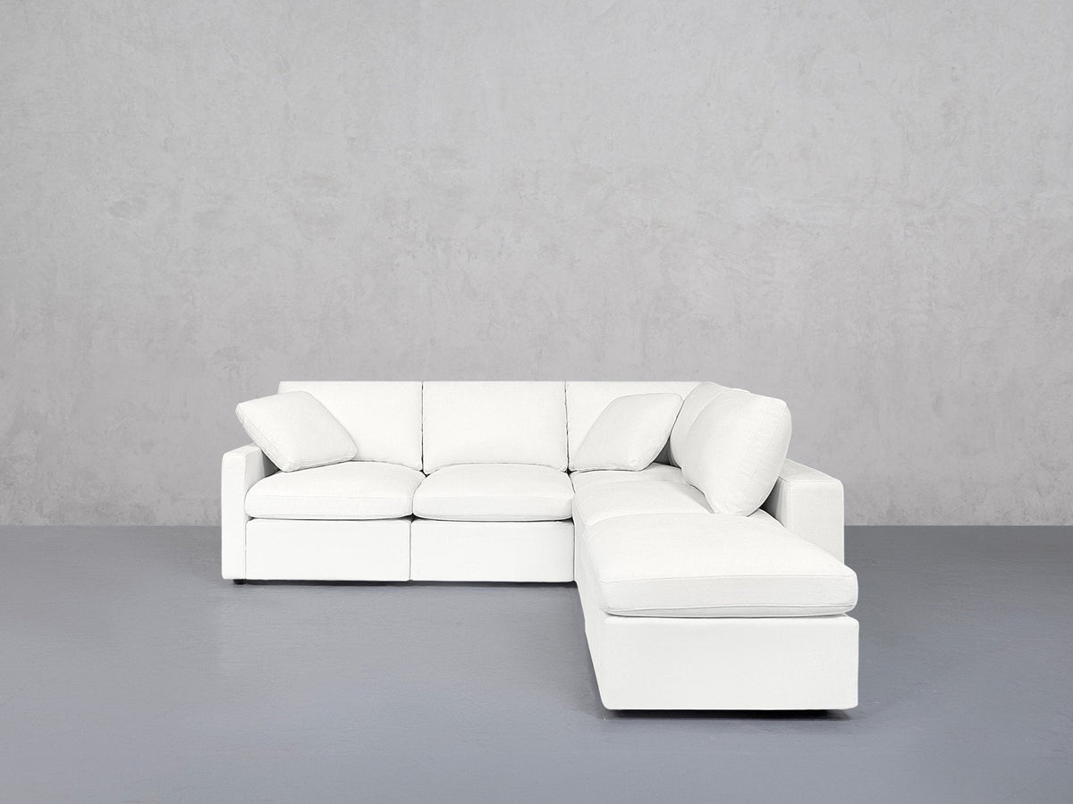 5-Seat Modular Corner Right Lounger Sectional (Thin Arms) - 7th Avenue