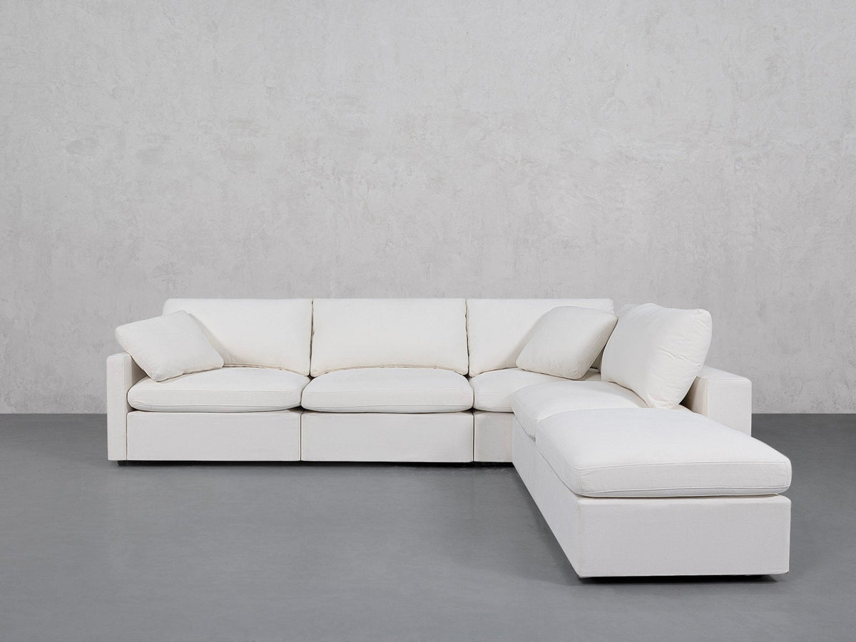 5-Seat Modular Corner Right Lounger Sectional (Thin Arms) - 7th Avenue
