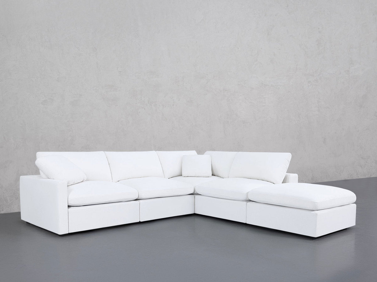 5-Seat Modular Corner Right Lounger Sectional (Thin Arms) - 7th Avenue