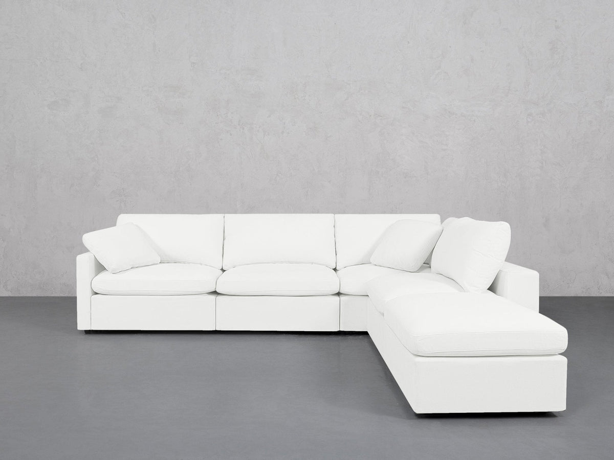 5-Seat Modular Corner Right Lounger Sectional (Thin Arms) - 7th Avenue