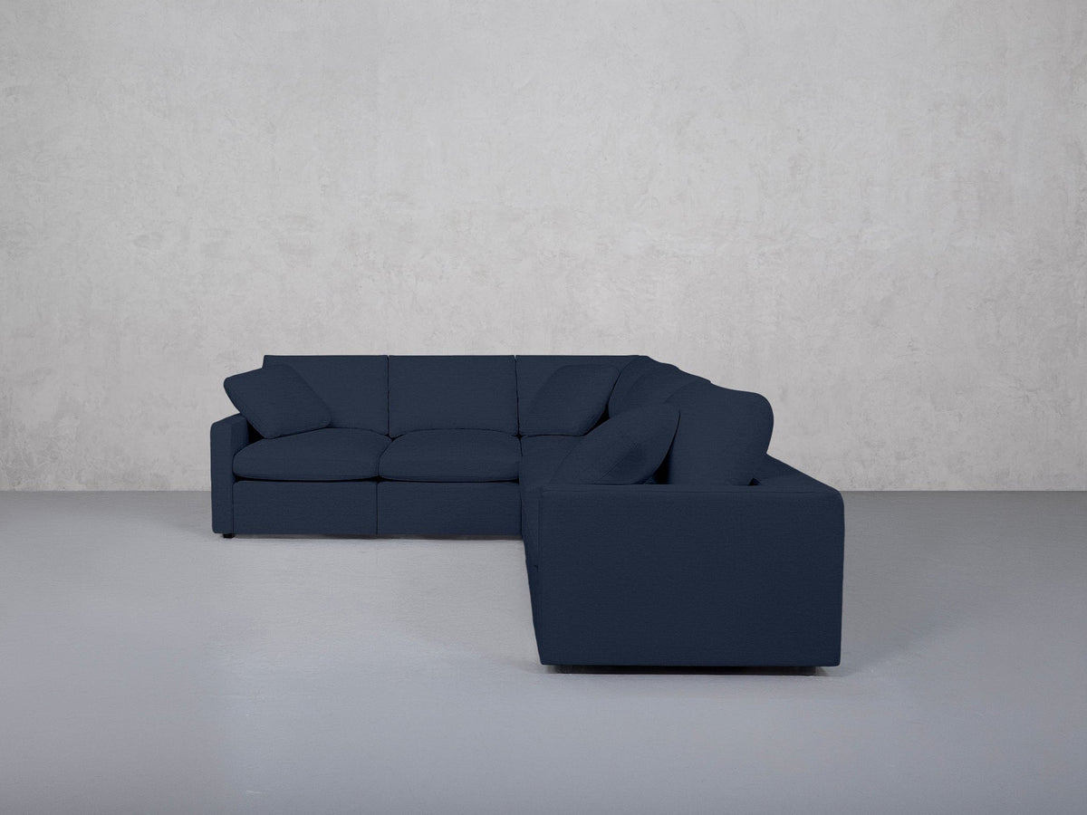 5-Seat Modular Corner Right Sectional (Thin Arms) - 7th Avenue