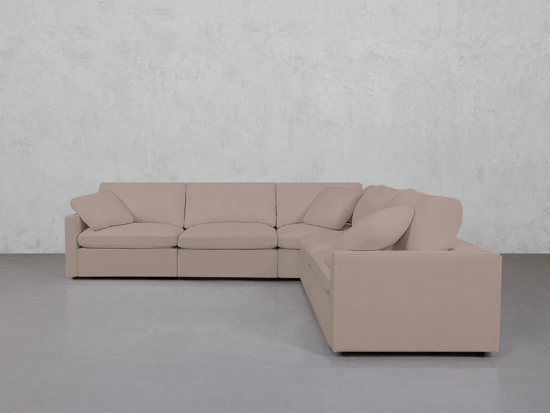 5-Seat Modular Corner Right Sectional (Thin Arms) - 7th Avenue