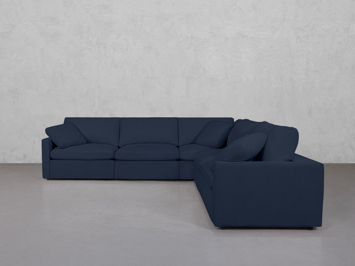 5-Seat Modular Corner Right Sectional (Thin Arms) - 7th Avenue