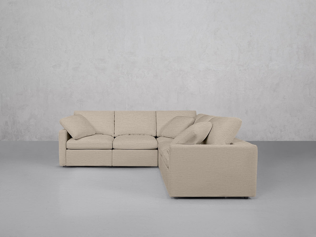 5-Seat Modular Corner Right Sectional (Thin Arms) - 7th Avenue