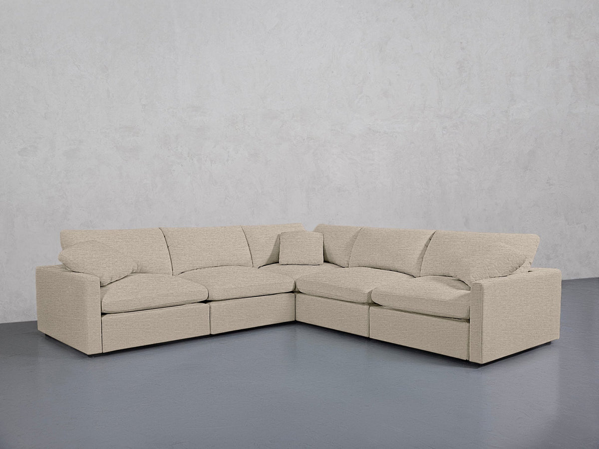 5-Seat Modular Corner Right Sectional (Thin Arms) - 7th Avenue