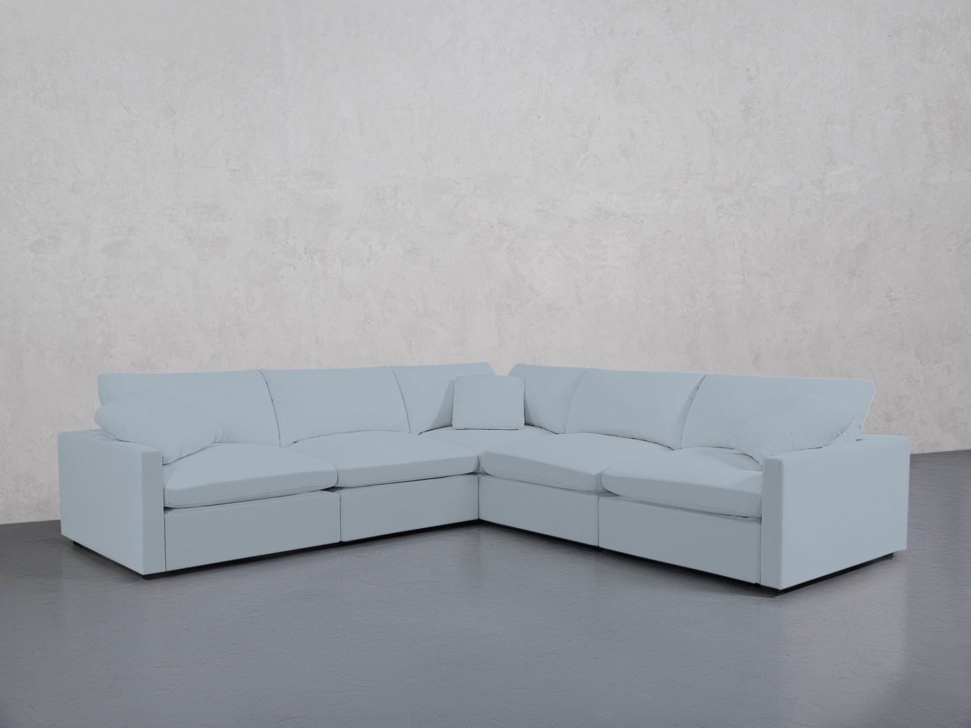 5-Seat Modular Corner Right Sectional (Thin Arms) - 7th Avenue