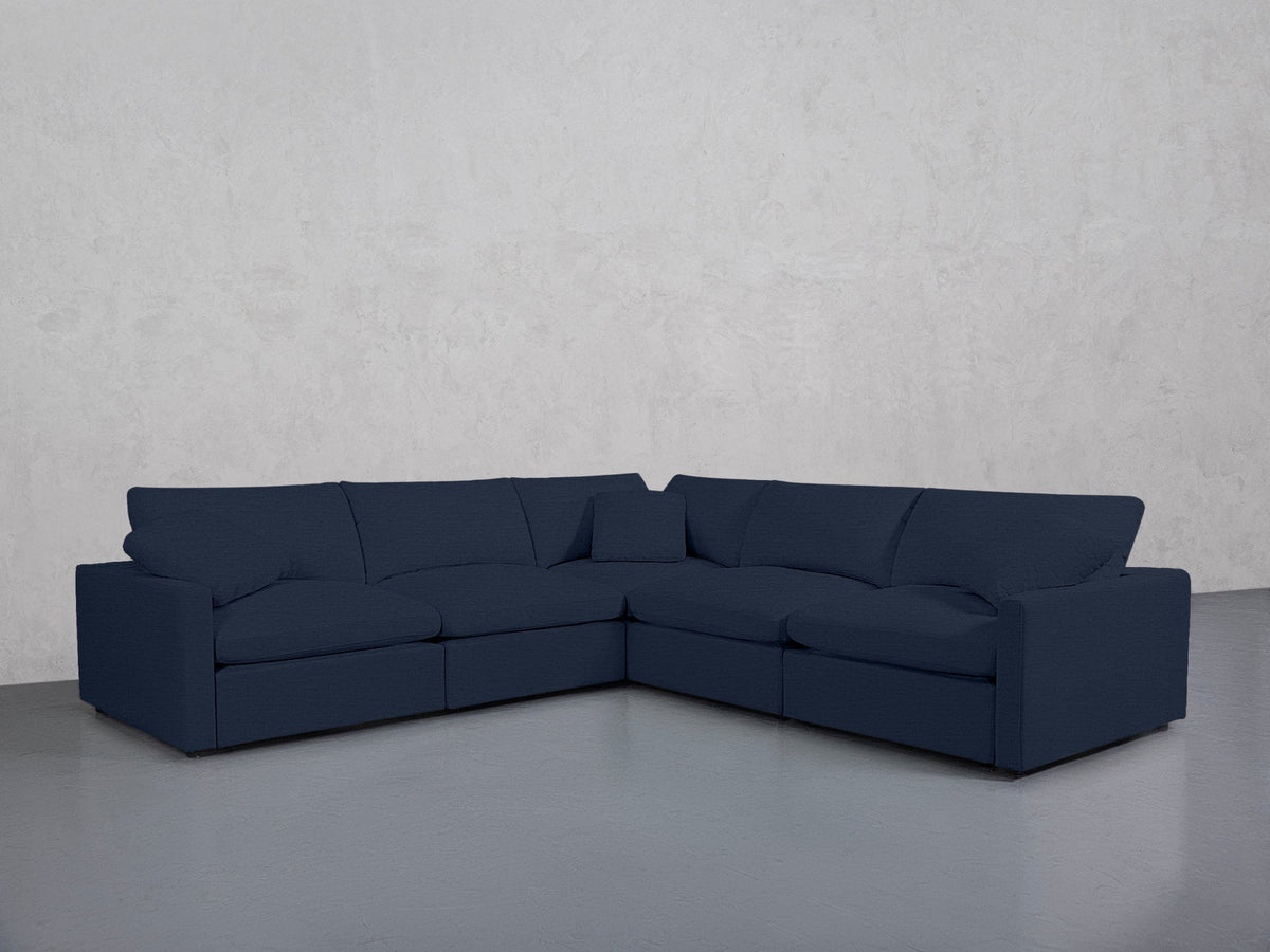 5-Seat Modular Corner Right Sectional (Thin Arms) - 7th Avenue