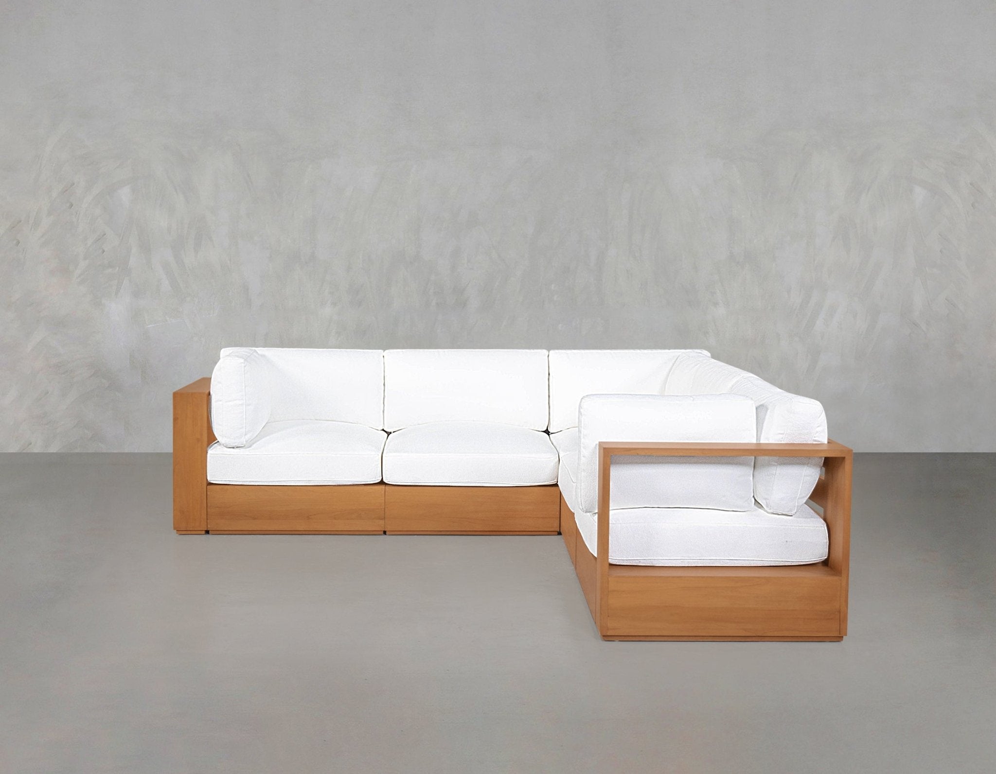 5-Seat Modular Corner Sectional Teak Outdoor - 7th Avenue