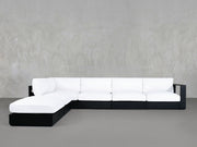 6-Seat Modular Corner Lounger Sectional Aluminum Outdoor