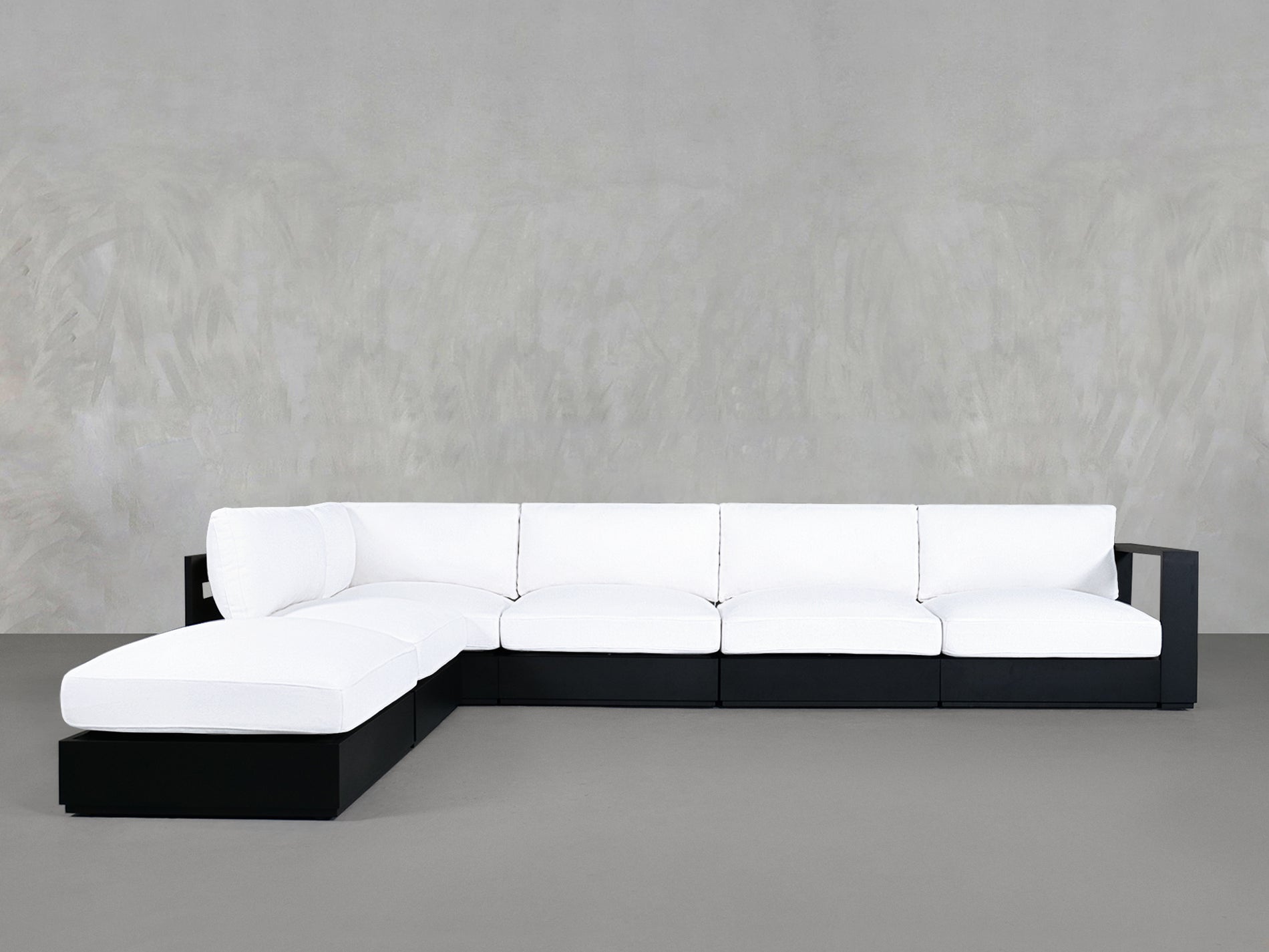 6-Seat Modular Corner Lounger Sectional Aluminum Outdoor