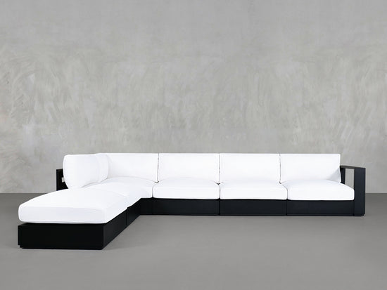 6-Seat Modular Corner Lounger Sectional Aluminum Outdoor