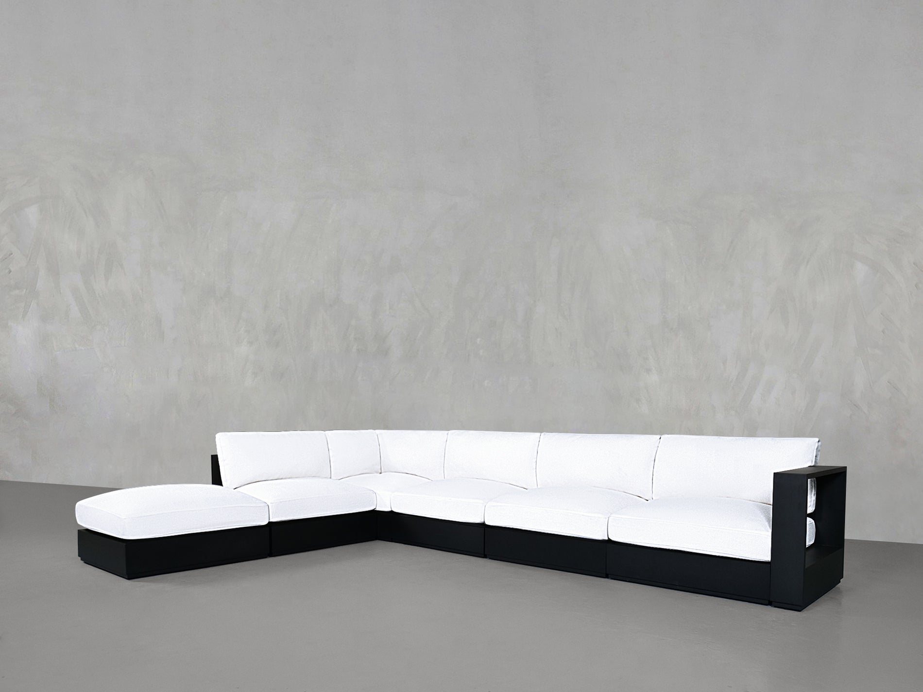 6-Seat Modular Corner Lounger Sectional Aluminum Outdoor
