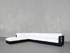 6-Seat Modular Corner Lounger Sectional Aluminum Outdoor
