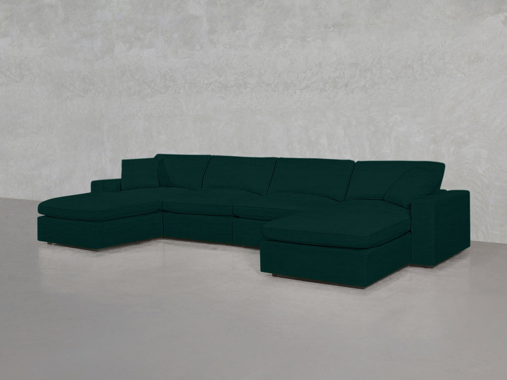 6-Seat Modular Double Chaise Sectional