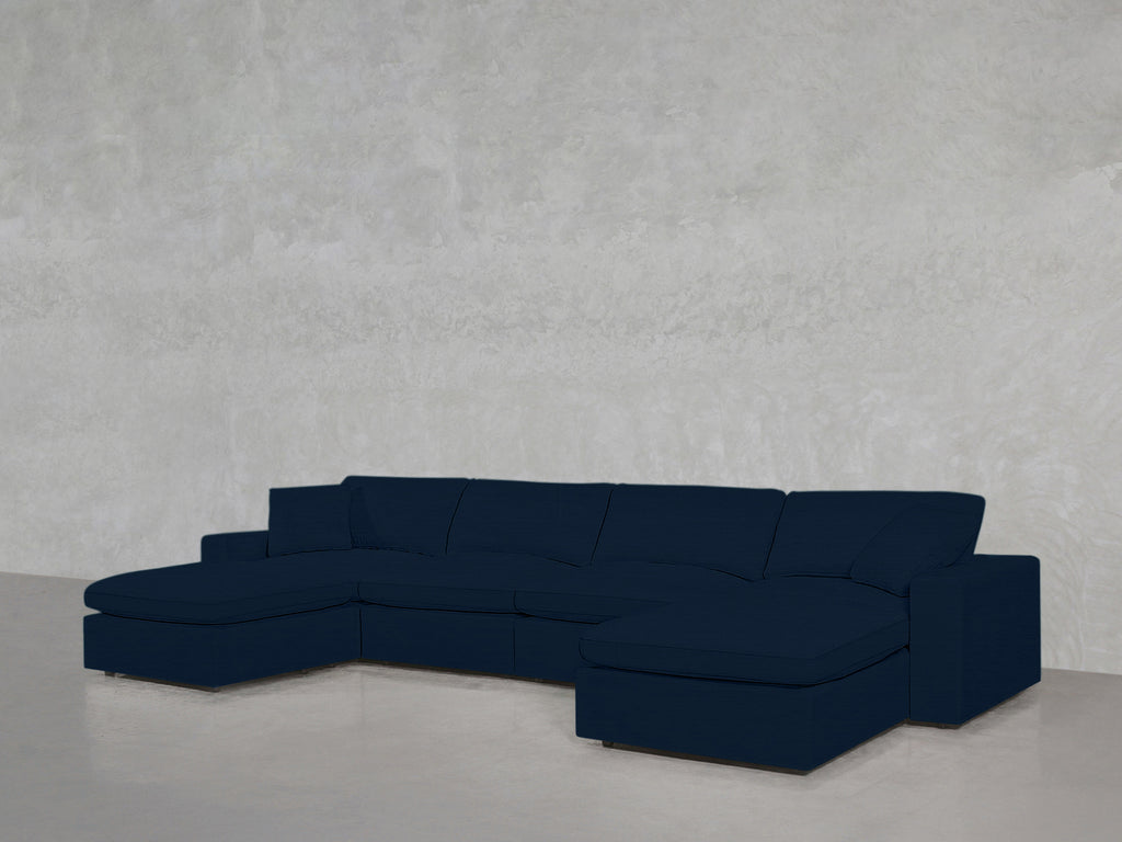 6-Seat Modular Double Chaise Sectional