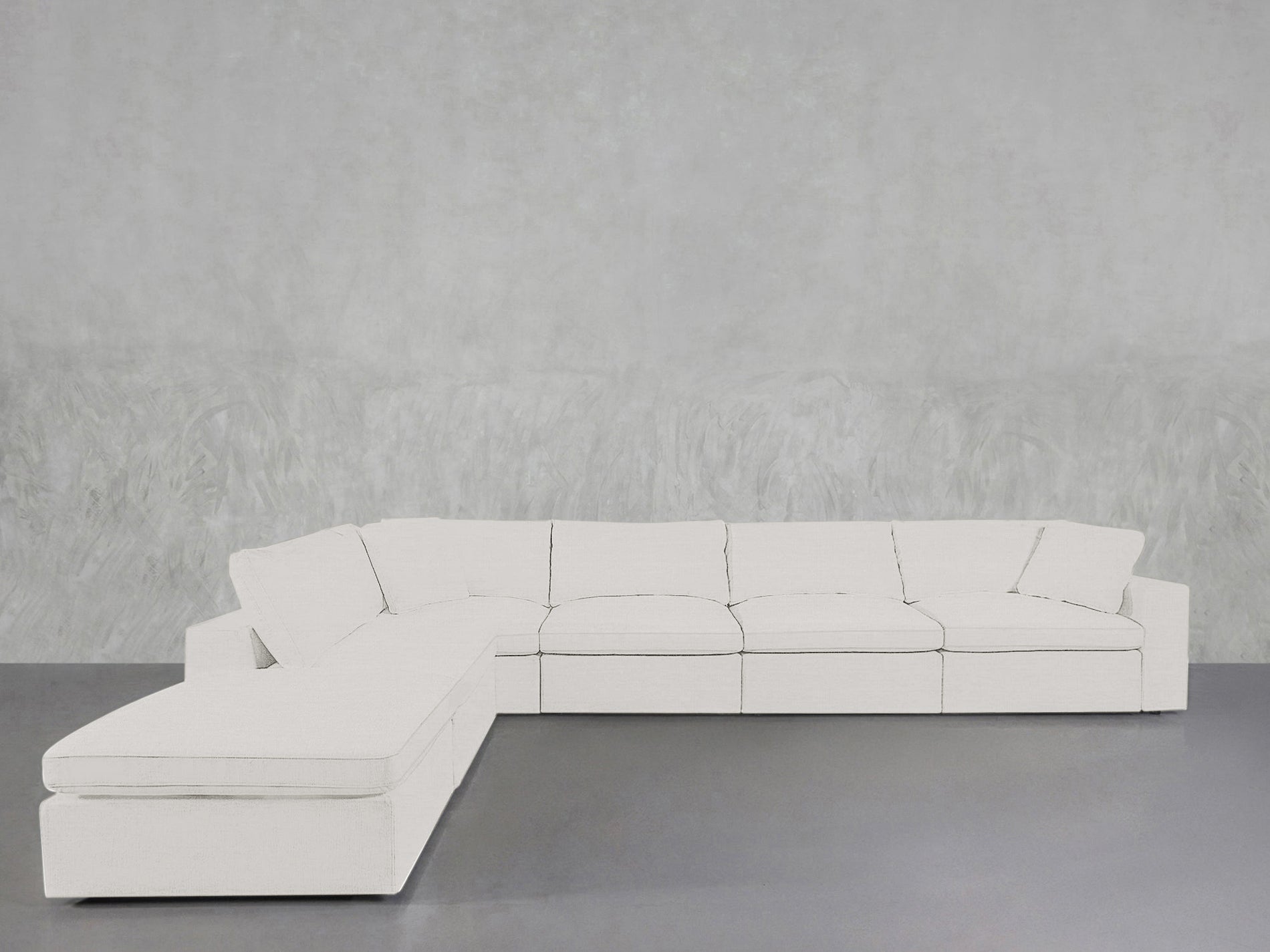 6-Seat Modular Corner Lounger Sectional