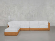 6-Seat Modular Corner Lounger Sectional Teak Outdoor - 7th Avenue