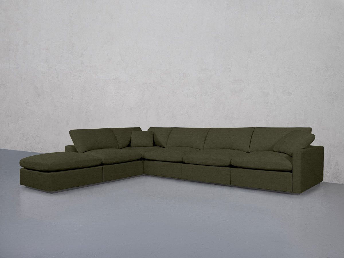 6-Seat Modular Corner Lounger Sectional (Thin Arms) - 7th Avenue