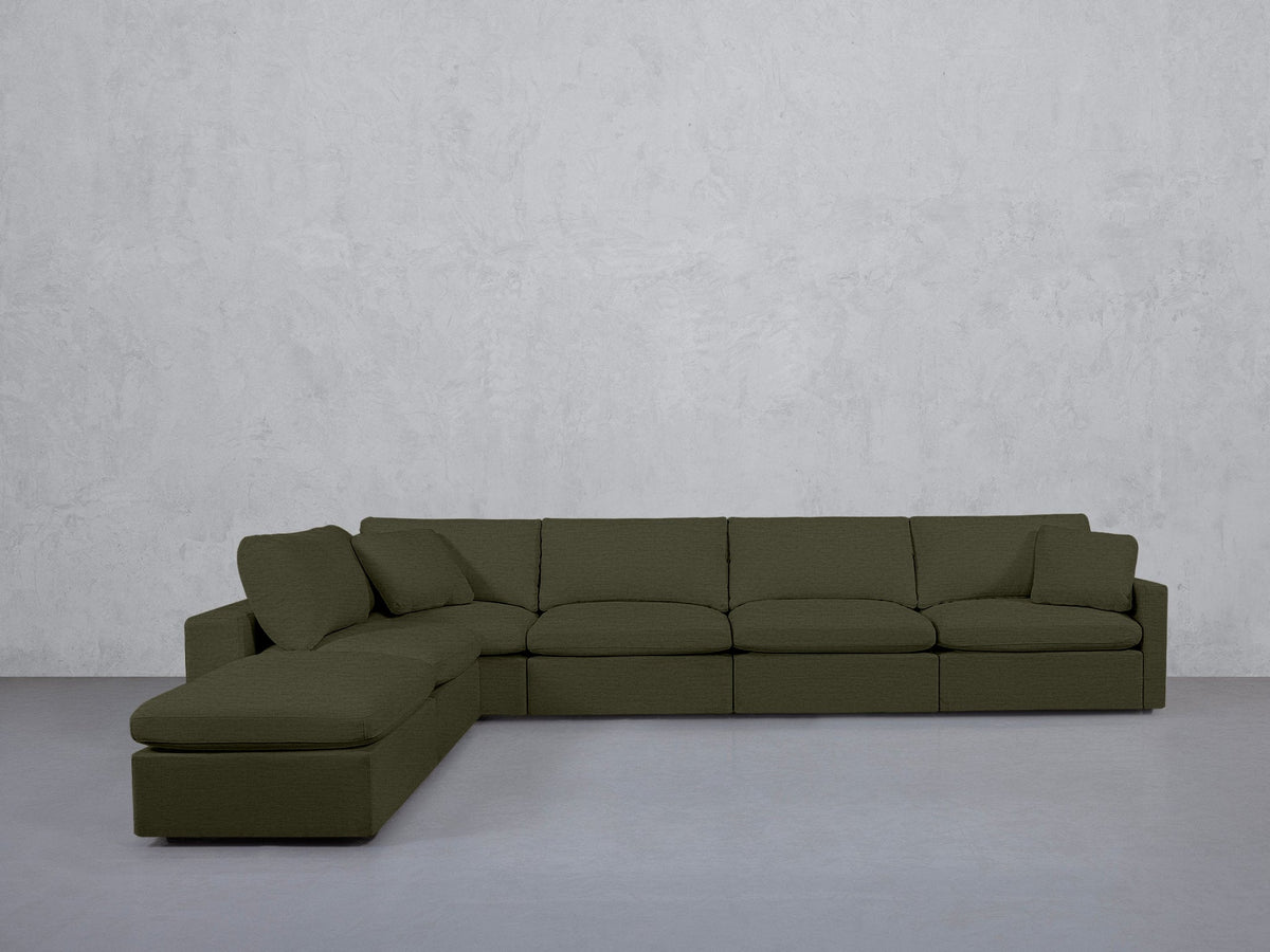 6-Seat Modular Corner Lounger Sectional (Thin Arms) - 7th Avenue