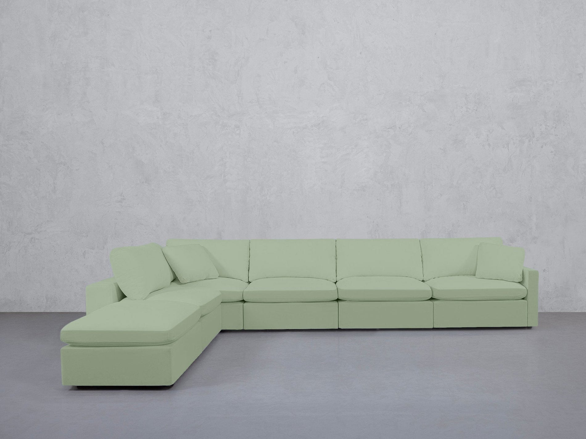 6-Seat Modular Corner Lounger Sectional (Thin Arms) - 7th Avenue