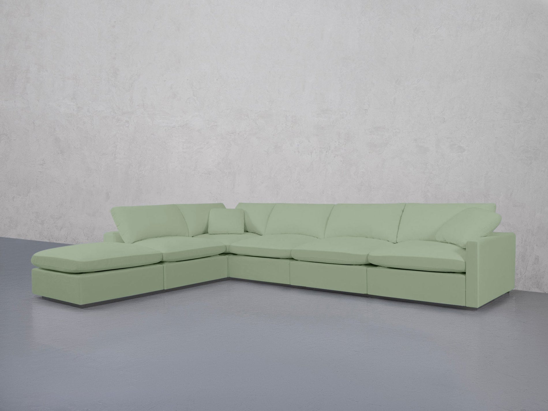 6-Seat Modular Corner Lounger Sectional (Thin Arms) - 7th Avenue