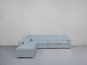 6-Seat Modular Corner Lounger Sectional (Thin Arms) - 7th Avenue