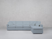 6-Seat Modular Corner Right Lounger Sectional (Thin Arms) - 7th Avenue