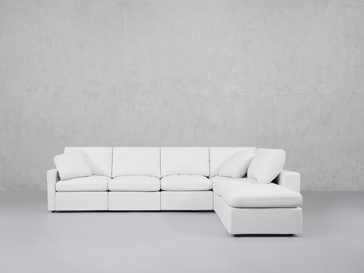 6-Seat Modular Corner Right Lounger Sectional (Thin Arms) - 7th Avenue