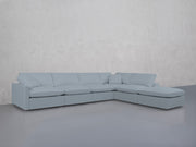 6-Seat Modular Corner Right Lounger Sectional (Thin Arms) - 7th Avenue