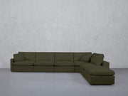 6-Seat Modular Corner Right Lounger Sectional (Thin Arms) - 7th Avenue