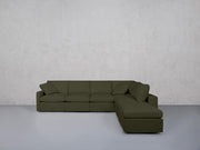 6-Seat Modular Corner Right Lounger Sectional (Thin Arms) - 7th Avenue