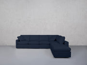 6-Seat Modular Corner Right Lounger Sectional (Thin Arms) - 7th Avenue