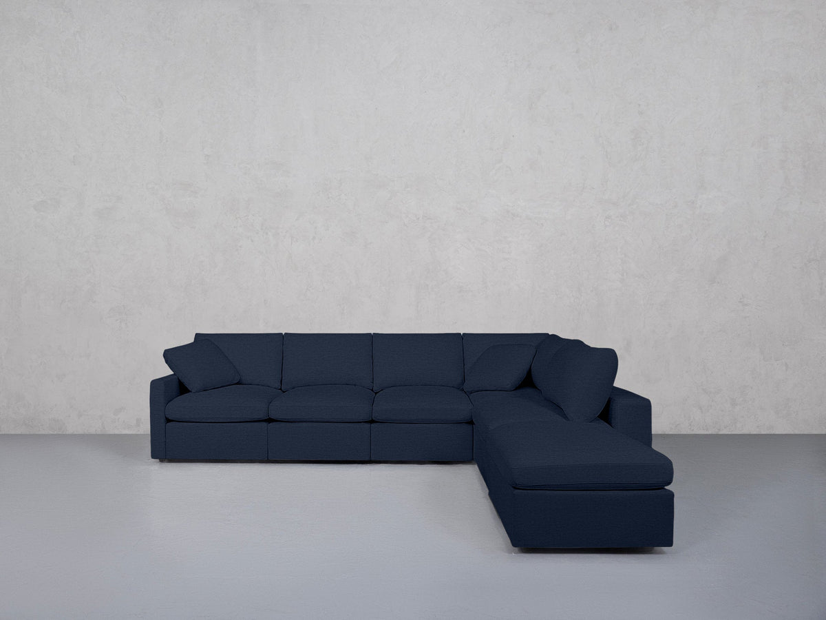 6-Seat Modular Corner Right Lounger Sectional (Thin Arms) - 7th Avenue