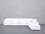 6-Seat Modular Corner Right Lounger Sectional (Thin Arms) - 7th Avenue