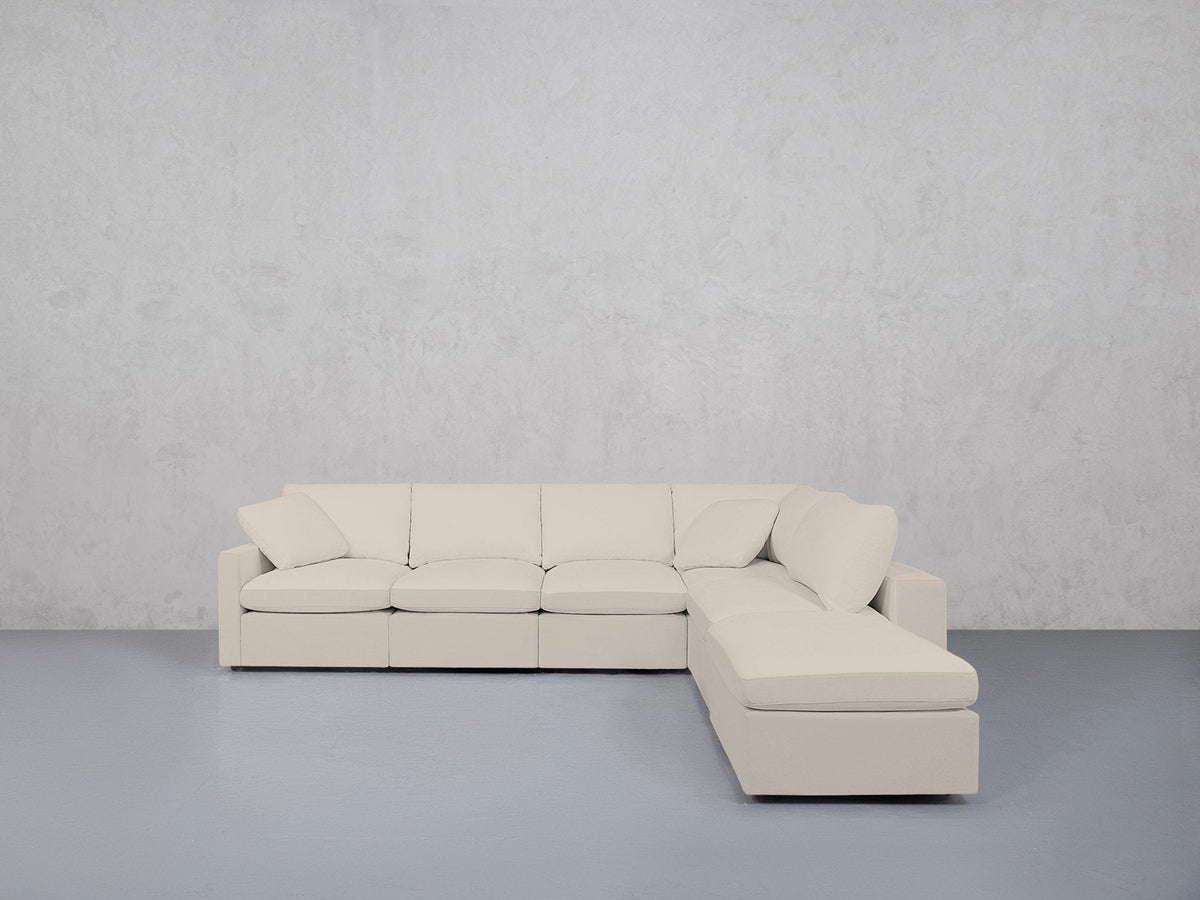 6-Seat Modular Corner Right Lounger Sectional (Thin Arms) - 7th Avenue