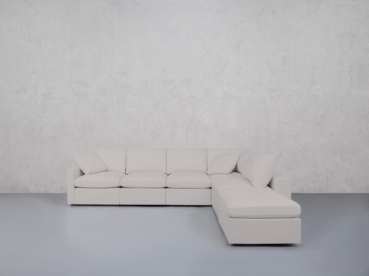 6-Seat Modular Corner Right Lounger Sectional (Thin Arms) - 7th Avenue