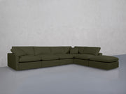 6-Seat Modular Corner Right Lounger Sectional (Thin Arms) - 7th Avenue