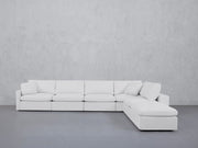 6-Seat Modular Corner Right Lounger Sectional (Thin Arms) - 7th Avenue