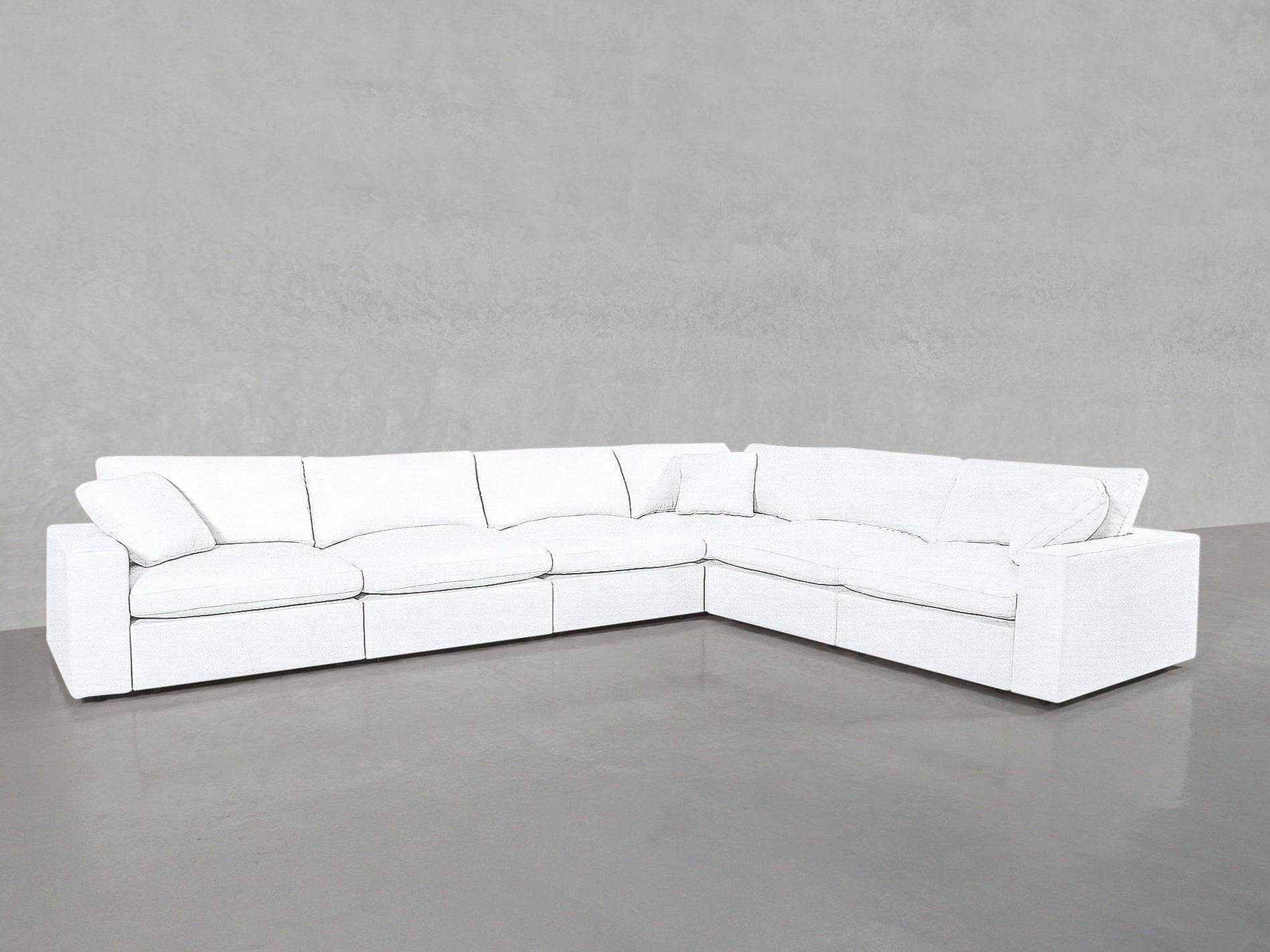 6 - Seat Modular Corner Right Sectional - 7th Avenue