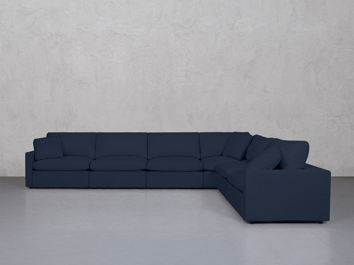 6-Seat Modular Corner Right Sectional (Thin Arms) - 7th Avenue