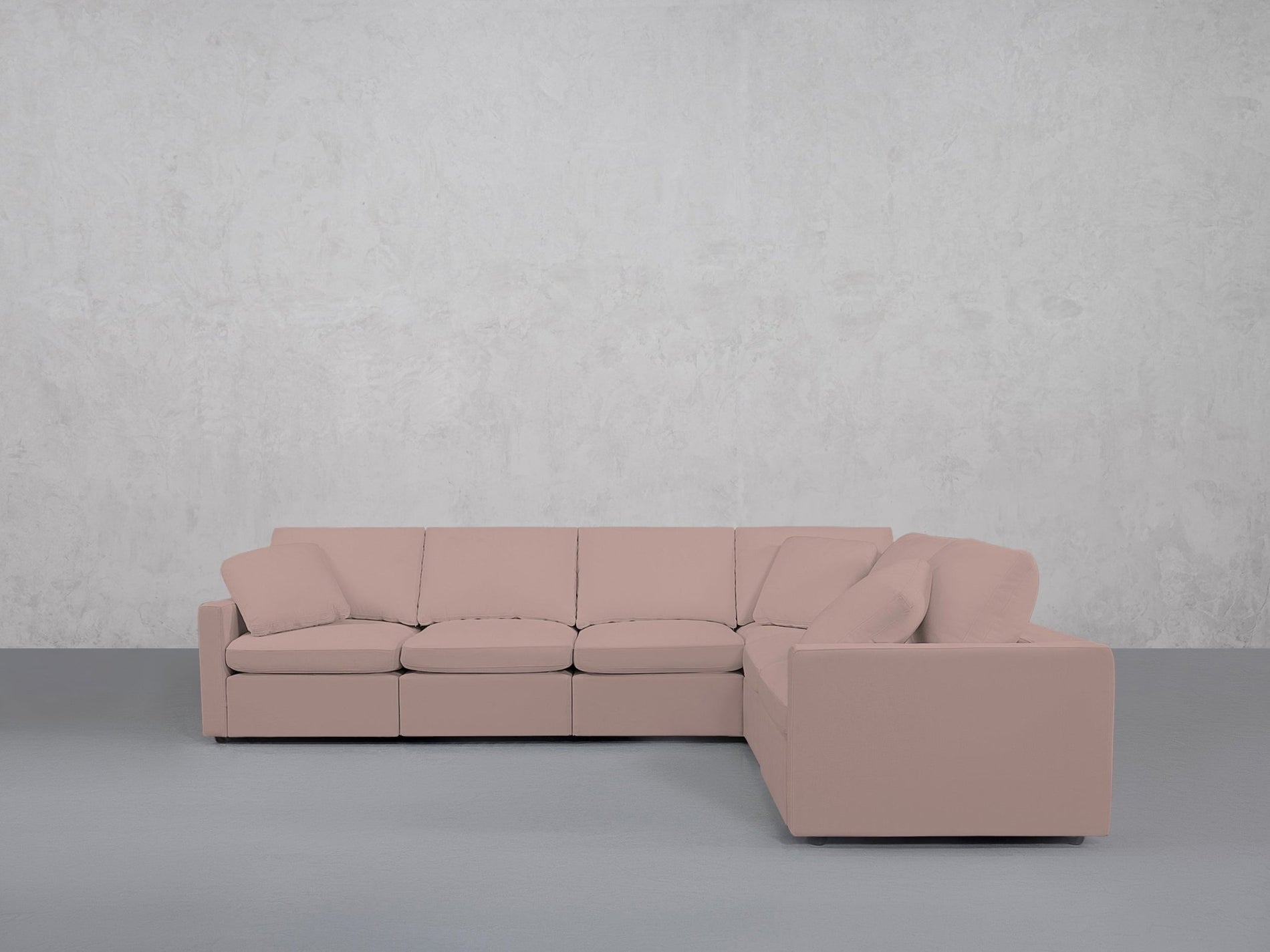 6-Seat Modular Corner Right Sectional (Thin Arms) - 7th Avenue