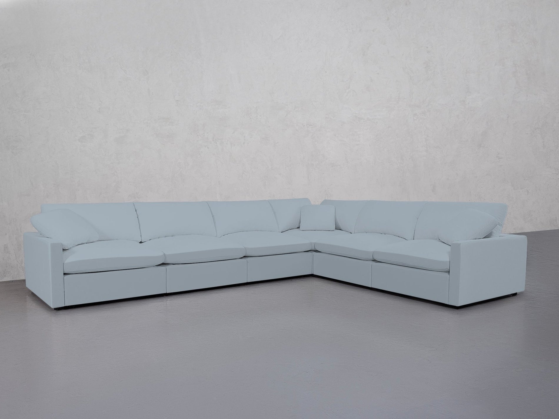 6-Seat Modular Corner Right Sectional (Thin Arms) - 7th Avenue
