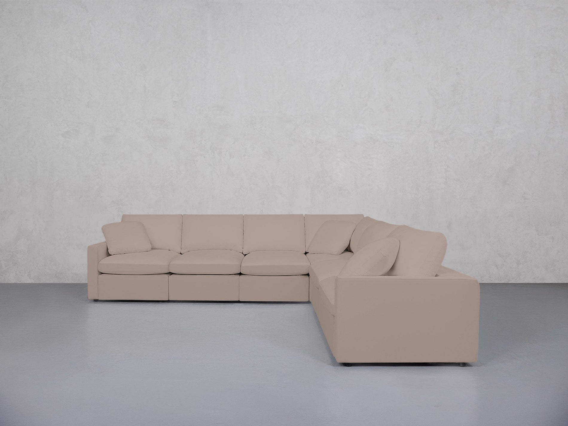 6-Seat Modular Corner Right Sectional (Thin Arms) - 7th Avenue