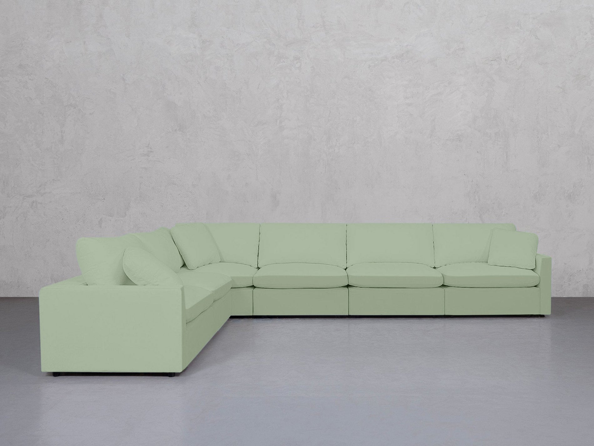 6-Seat Modular Corner Right Sectional (Thin Arms) - 7th Avenue