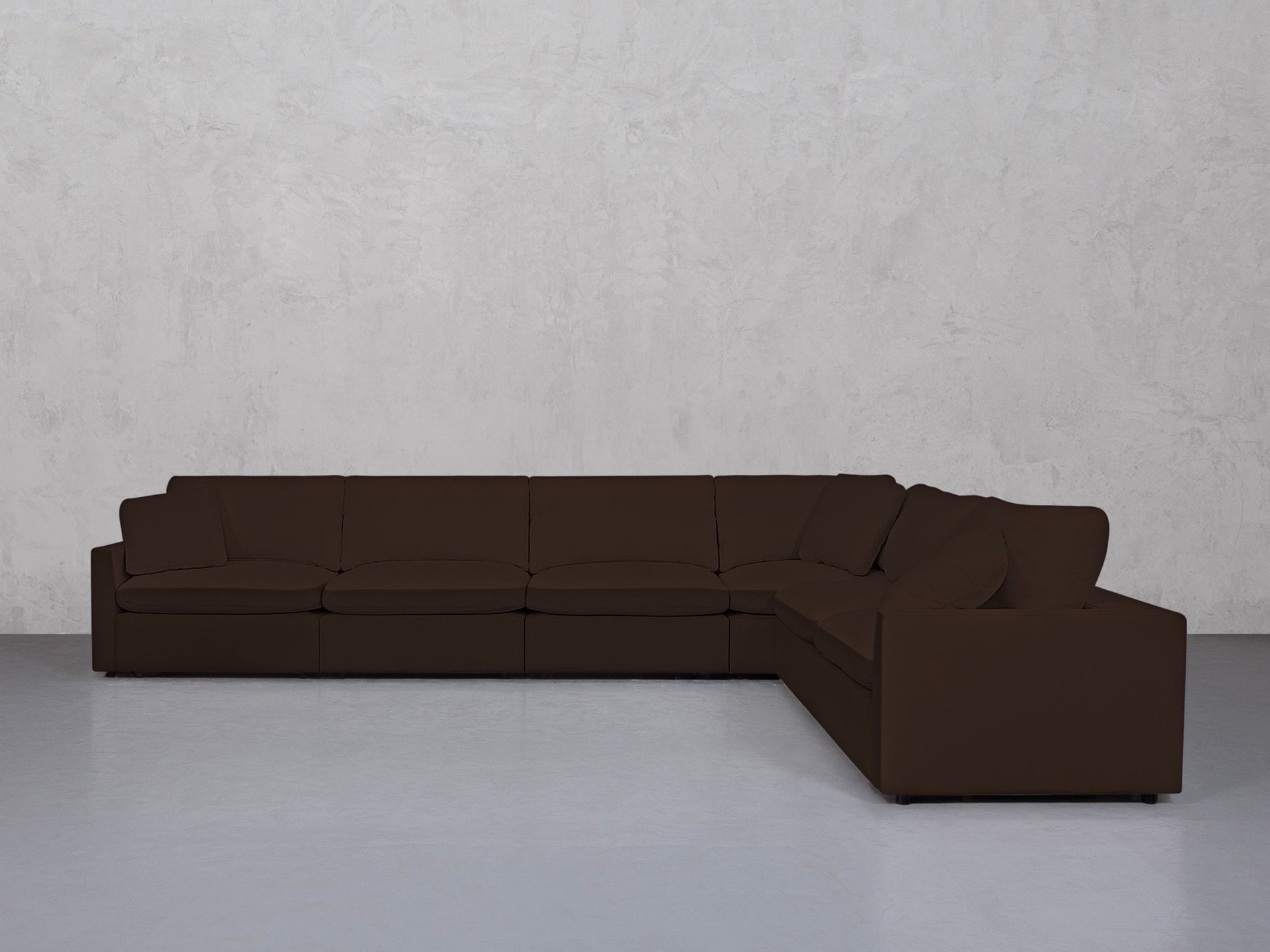 6-Seat Modular Corner Right Sectional (Thin Arms) - 7th Avenue