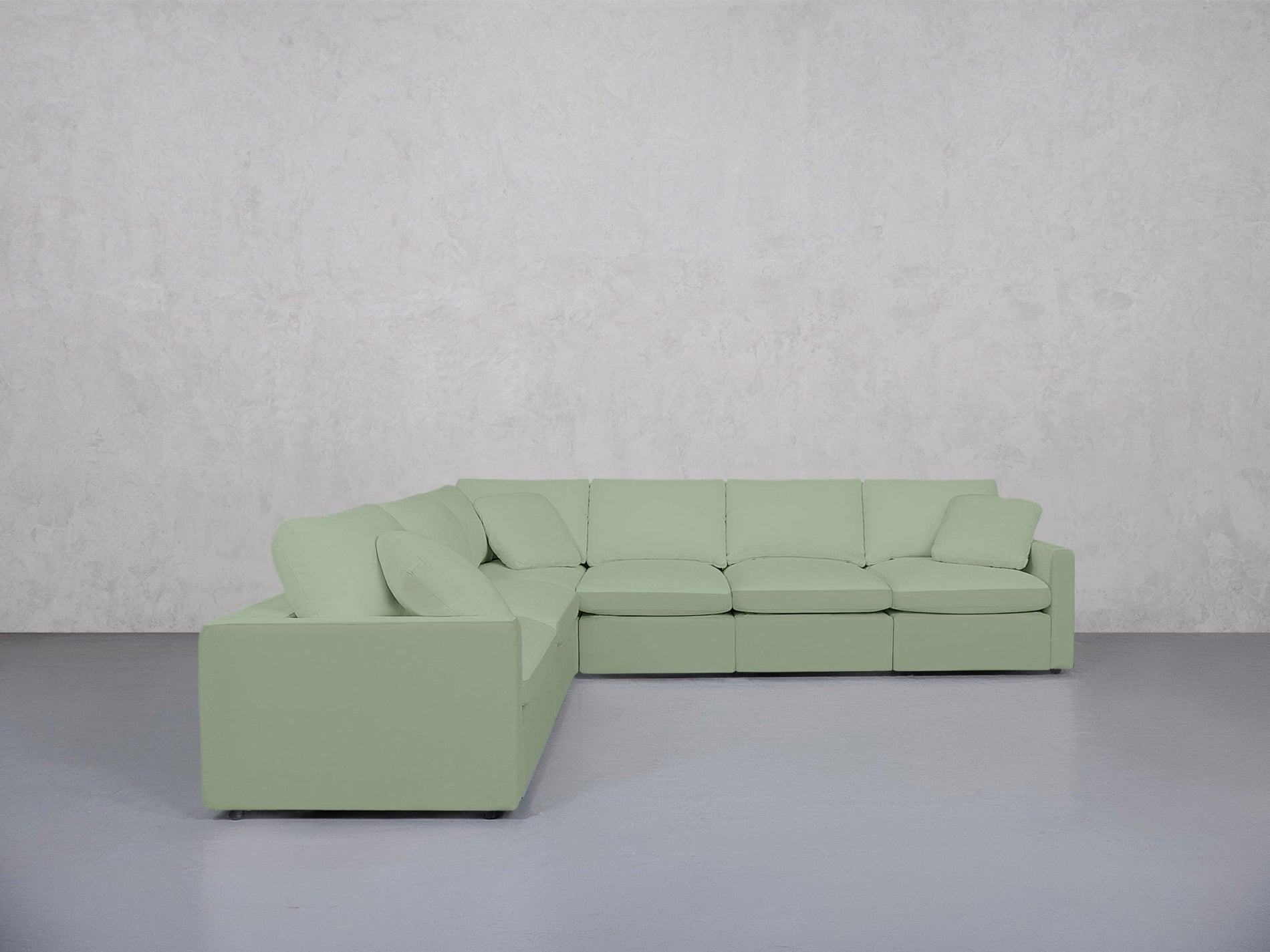 6-Seat Modular Corner Right Sectional (Thin Arms) - 7th Avenue
