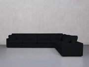 6-Seat Modular Corner Right Sectional (Thin Arms) - 7th Avenue